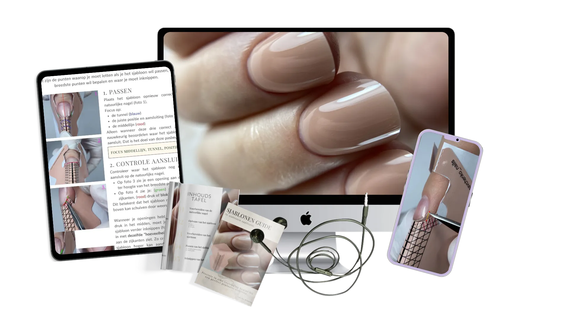 Sjabloon Applicatie cursus mockup